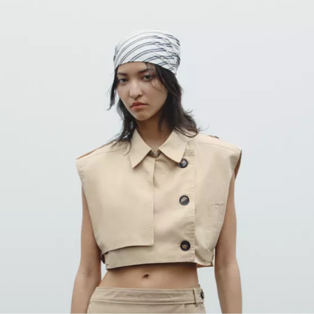 Zara Belted cropped top Vest